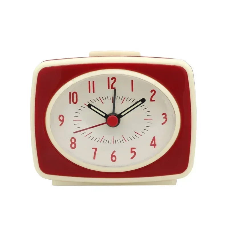 Nordic Alarm Clock for Student Battery-Powered Desktop Decoration Clock Home Gifts Glow in The Dark with Fluorescent Hands 2025