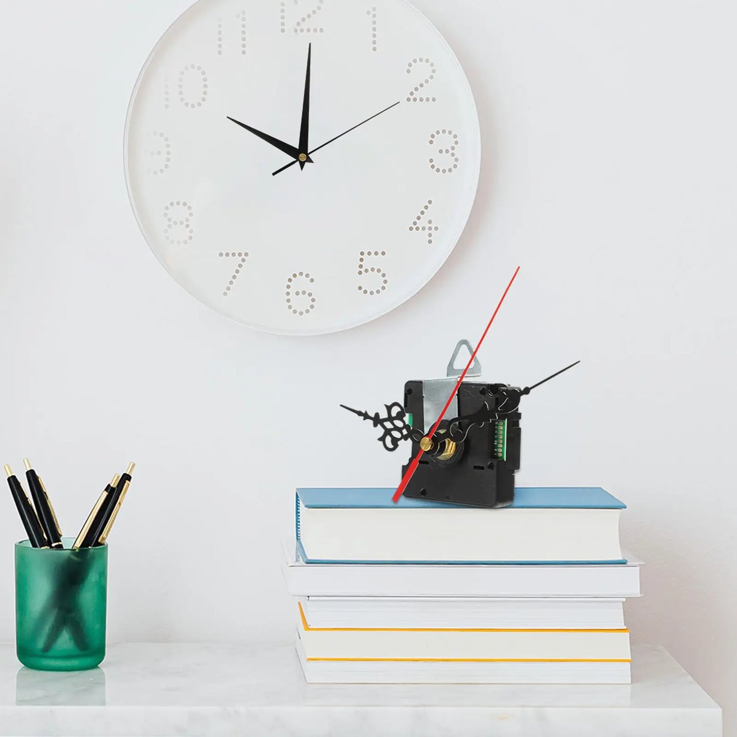 Radio Controlled Clock Movement Dcf Quartz Silent Mechanism Diy Wall Clock Replacement Parts Metal Hands Included Clock