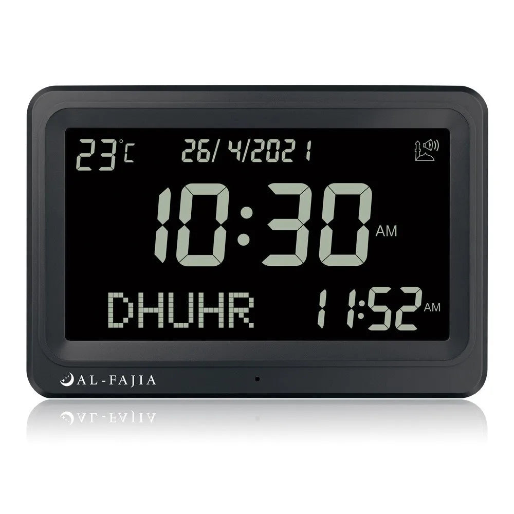Larger LCD Screen Azan Clock 8 Athan Sounds Multi-languages Hijir Gregorian Calendars Muslim Prayer Desk Alarm Clock Gifts