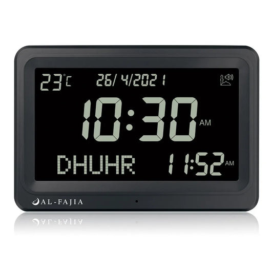 Larger LCD Screen Azan Clock 8 Athan Sounds Multi-languages Hijir Gregorian Calendars Muslim Prayer Desk Alarm Clock Gifts