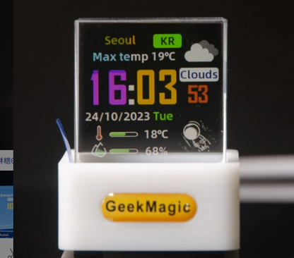 Mini Transparent WiFi Weather Clock Creative 3D Gift Desktop Decor Car Decor Display Multiple Styles Available