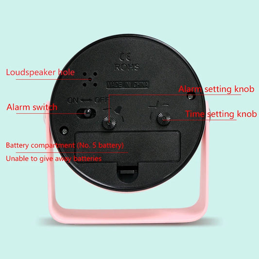 1pc Creative Metal Small Alarm Clock, Student Specific Silent Desktop Clock,Minimalist Quartz Clock For Room Desk Office Decor