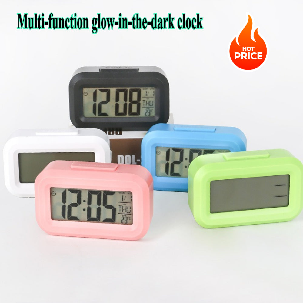 Alarm Clock Digital Clock LED Electronic With Backlight Snooze Calendar For Home Office Desktop Table Screen Display Watch