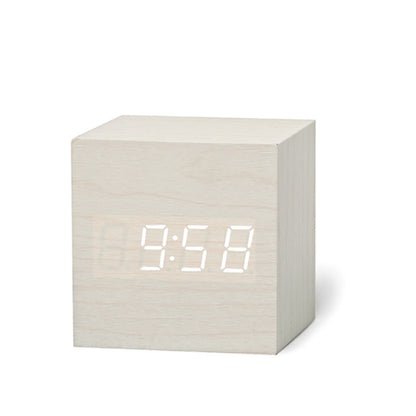 New Digital Alarm Clock Wooden LED Temperature Electronic Voice Control Table Clocks Control Snooze Function Desktop Table Deco