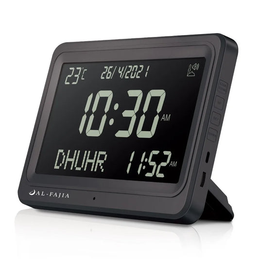 Larger LCD Screen Azan Clock 8 Athan Sounds Multi-languages Hijir Gregorian Calendars Muslim Prayer Desk Alarm Clock Gifts