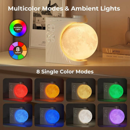 10 Light Effects Sunrise Alarm Clock 30/60/90 Timer 15 Ringtones Colorful Atmosphere Moon Lamp 12 Volume Control Adjustable