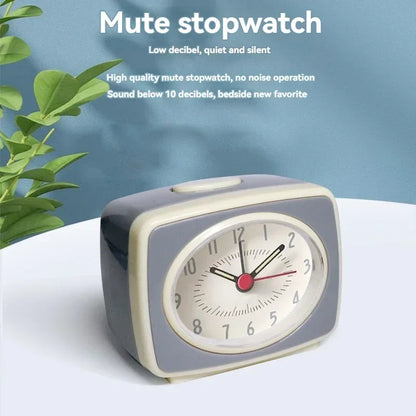Nordic Alarm Clock for Student Battery-Powered Desktop Decoration Clock Home Gifts Glow in The Dark with Fluorescent Hands 2025