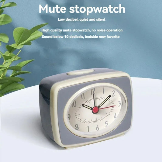 Nordic Alarm Clock for Student Battery-Powered Desktop Decoration Clock Home Gifts Glow in The Dark with Fluorescent Hands 2025