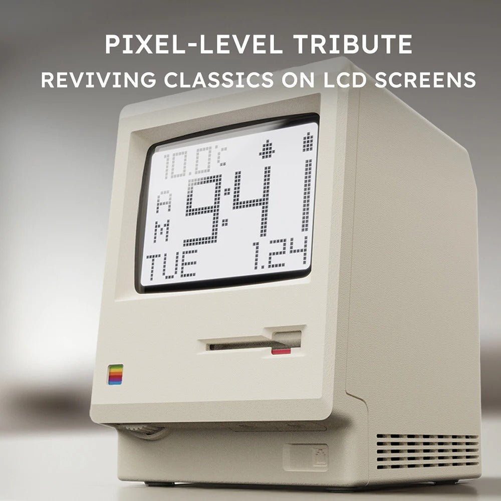 60 hours Standby Retro Maclock Alarm Clock Student Specific Wake-Up Artifact Desktop Decor Electronic Display Creativity Clock