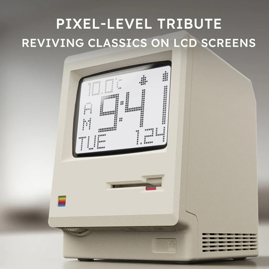 60 hours Standby Retro Maclock Alarm Clock Student Specific Wake-Up Artifact Desktop Decor Electronic Display Creativity Clock