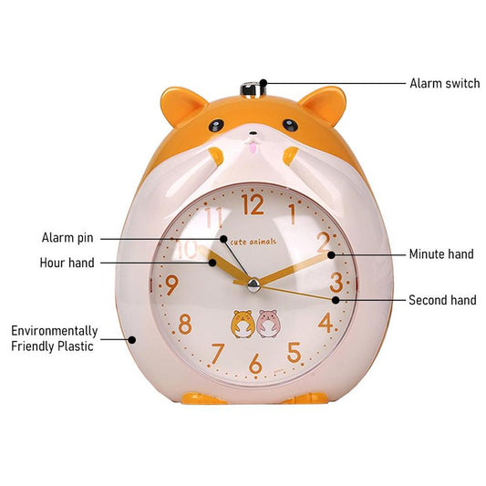 Kid’s Room Alarm Clock Small Tabletop Clocks Sleeping Remind Tool Pink