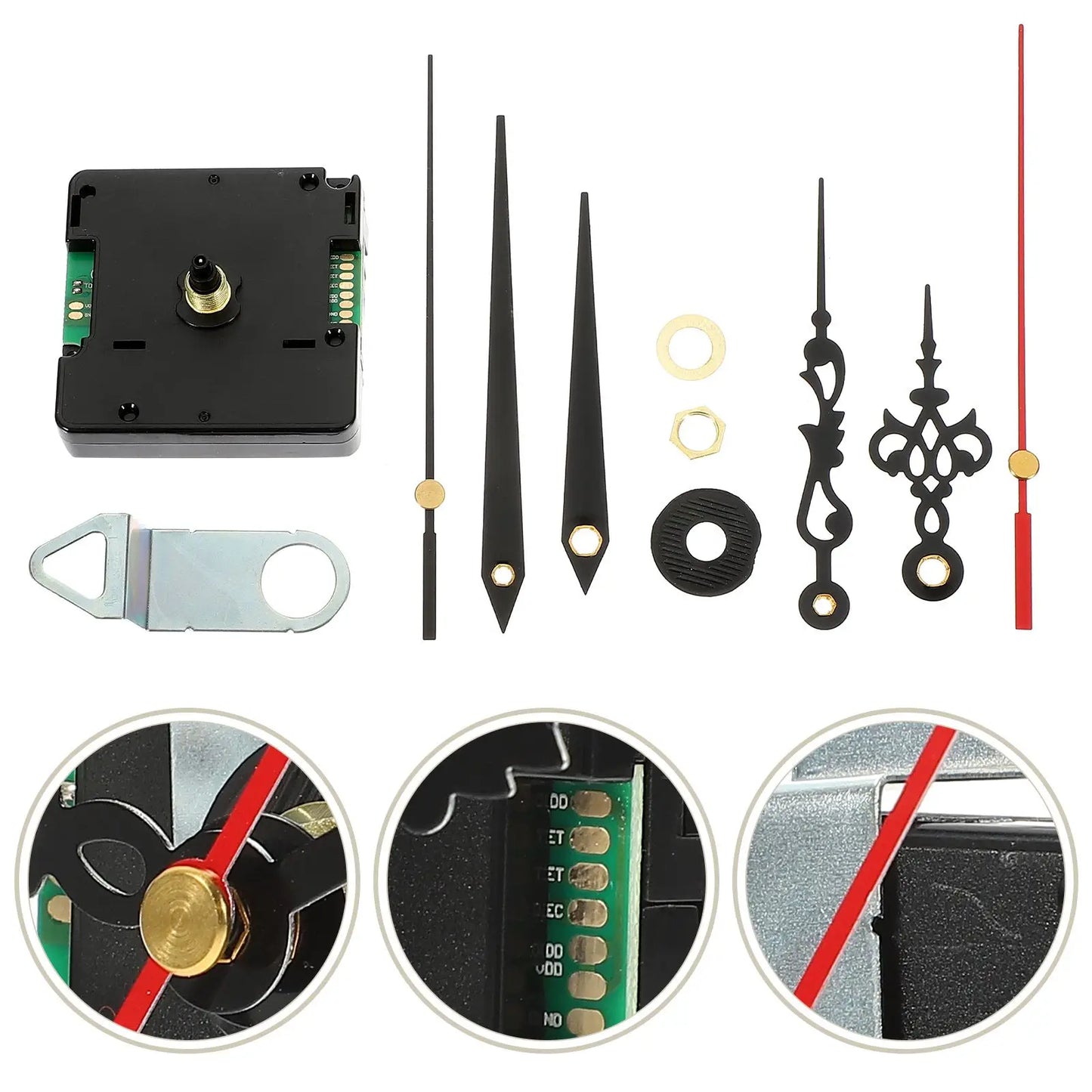 Radio Controlled Clock Movement Dcf Quartz Silent Mechanism Diy Wall Clock Replacement Parts Metal Hands Included Clock