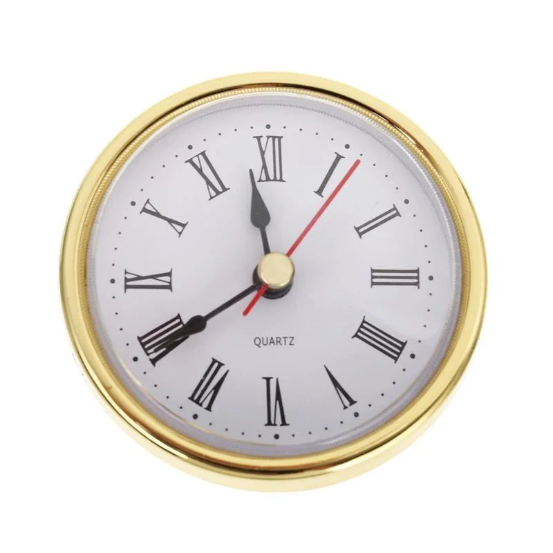 65mm Quartz Movement Round Clocks Head Insert Roman Number Classic Craft Clock