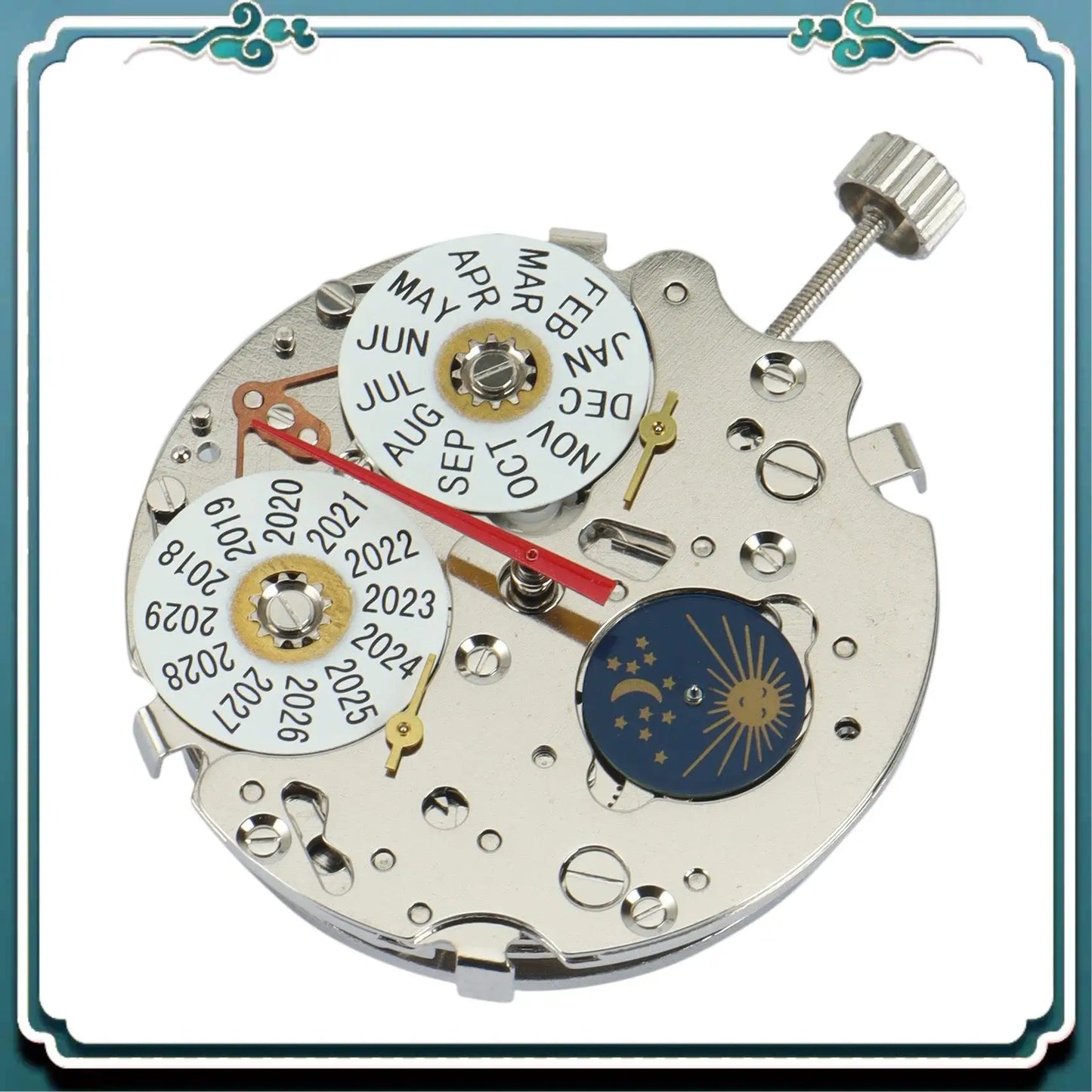 Premium Multifunctional Moon Phase Day Date Seagull ST1655 Automatic Mechanical Movement