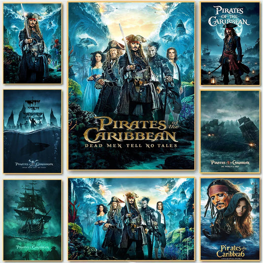 Fantasy Adventure Movie C-Caribbean's P-Pirates Poster Wall Decor Picture Captain Jack Canvas Painting For Living Room Gift