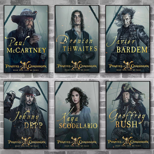 Fantasy Adventure Movie C-Caribbean's P-Pirates Poster Wall Decor Picture Captain Jack Canvas Painting For Living Room Gift