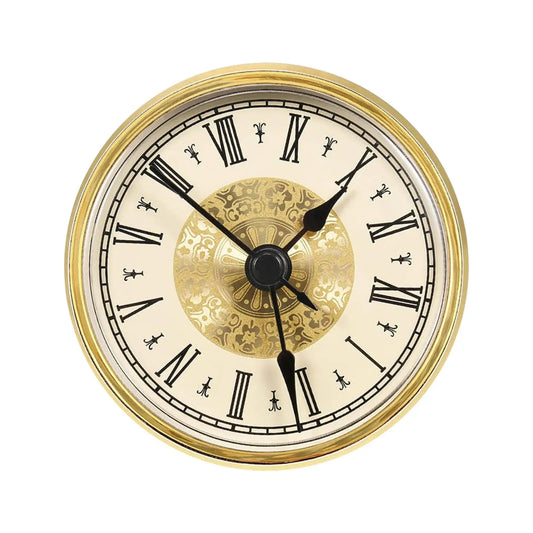 Clock Insert Classic Bezel Round Miniature Clock Fit up 2.8 inch for Restaurant Guest Room Office Living Room Meeting Rooms